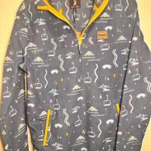 Women's Blue and Yellow Sweater